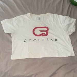 Cream Cyclebar Cropped Tee (S)